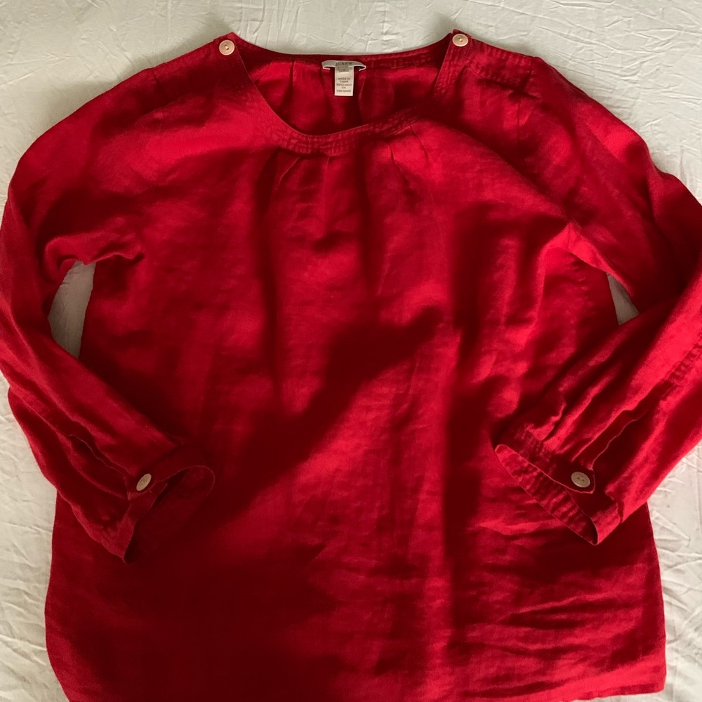 J Crew 100% linen blouse
